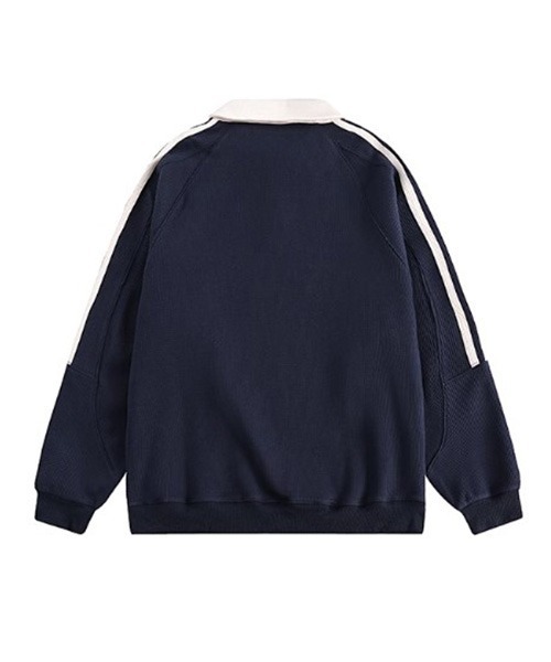 「ROOPTOKYO」 「ALL RUNS」長袖ポロシャツ X-LARGE ネイビー レディース_画像5