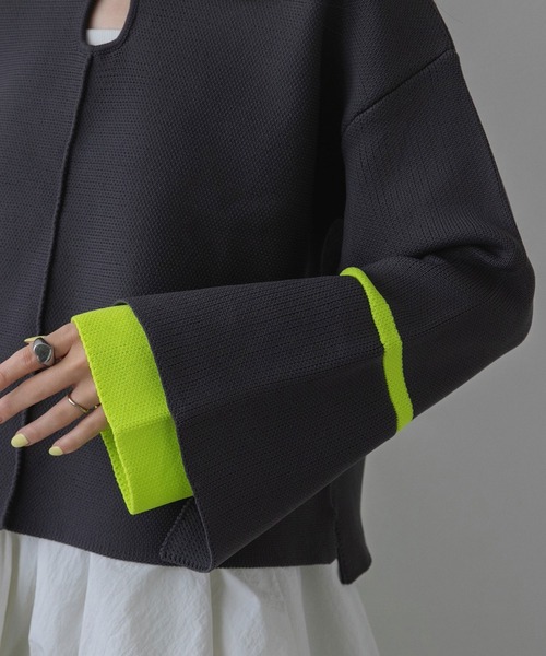 「bohmal」 長袖ニット FREE ネイビー レディース_画像3