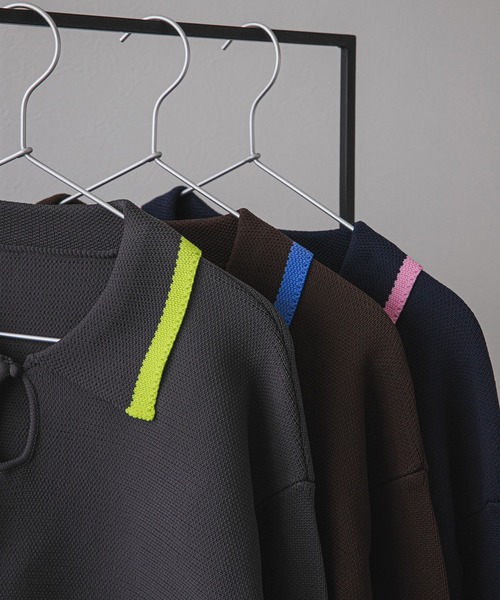 「bohmal」 長袖ニット FREE ネイビー レディース_画像6