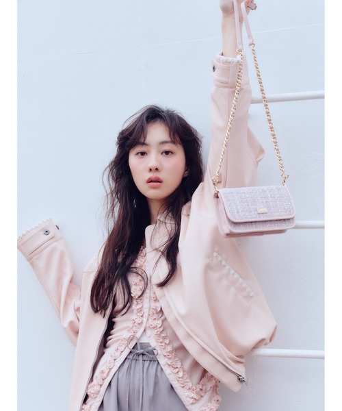 FURFUR レースショート丈ブルゾン FURFUR（ファーファー） SALE30%OFF アウター 25秋冬 レースアップ