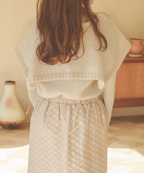 「Ambre Neige」 長袖ニット FREE アイボリー レディース_画像4