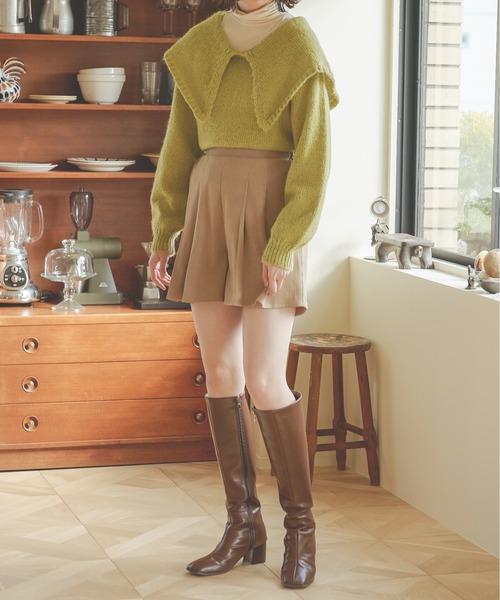 「Ambre Neige」 長袖ニット FREE アイボリー レディース_画像8