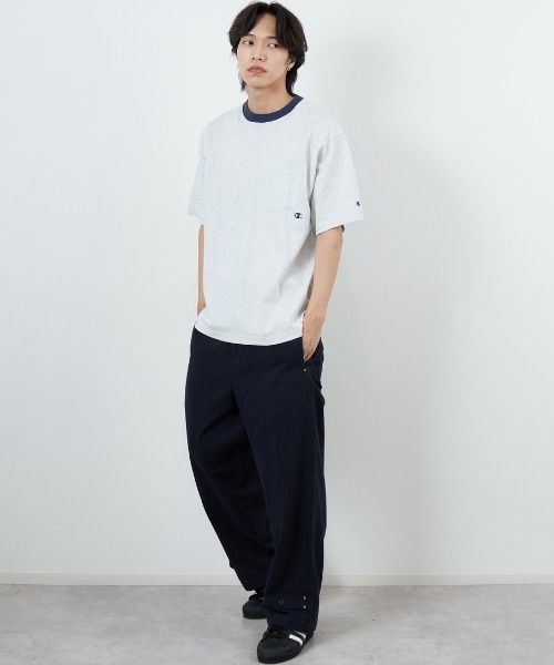 Champion（チャンピオン） tシャツ 別注 スリーアイコン ロゴ刺繍