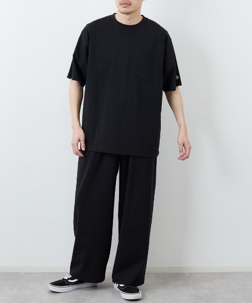 Champion（チャンピオン） tシャツ 別注 スリーアイコン ロゴ刺繍