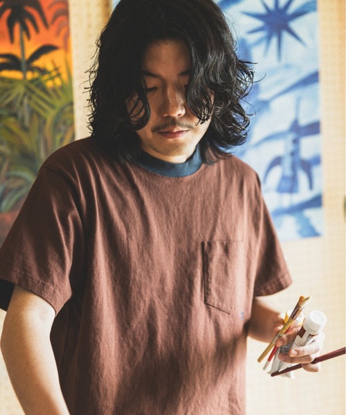 Champion（チャンピオン） tシャツ 別注 スリーアイコン ロゴ刺繍