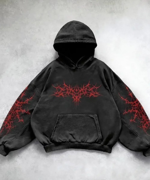 パーカー THORN CRADLEオーバーサイズプルオーバーパーカー メンズ