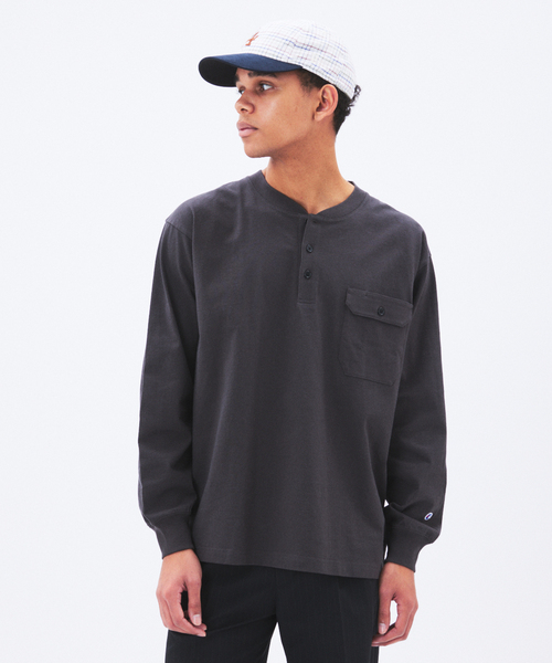 Champion（チャンピオン） ヘンリーネック tシャツ for JS 長袖