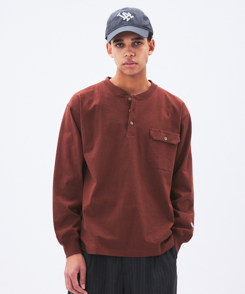 Champion（チャンピオン） ヘンリーネック tシャツ for JS 長袖
