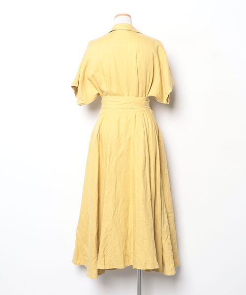 「A PUPIL」 半袖ワンピース S イエロー レディース_画像2