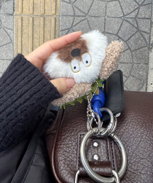 キーホルダー 「 Sowel. / ソエル 」 ふわふわ マーブル 犬