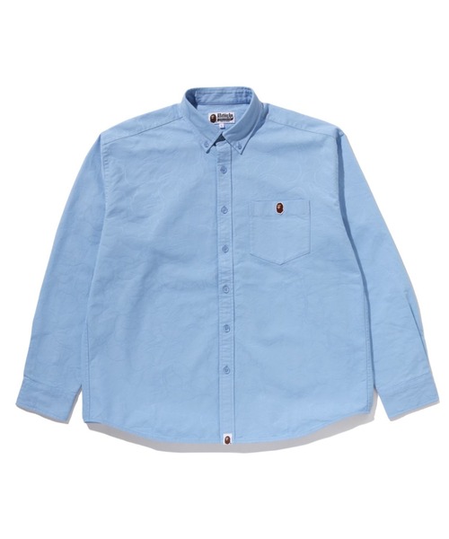 シャツ ONE POINT LINE CAMO JACQUARD OXFORD LS SHIRT メンズの画像