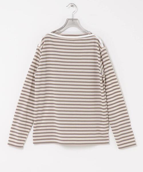 tシャツ マルチボーダー2WAYカットソー レディースの画像
