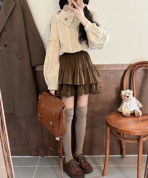 「Sibra」 キュロット M ブラウン レディース_画像6