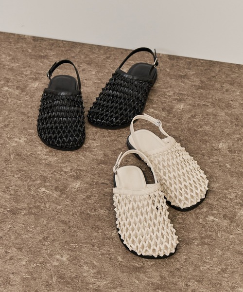 ADAM ET ROPE'（アダムエロペ） サンダル メッシュフラットサンダル