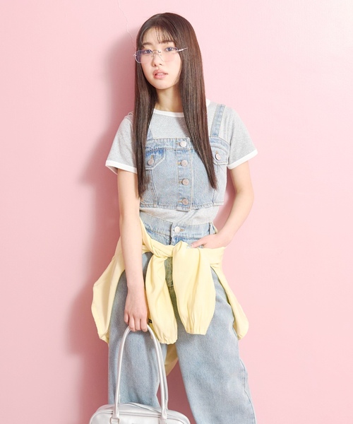 LOVETOXIC ワンピース 「LTXC」デニムパンツビスチェセットアップ
