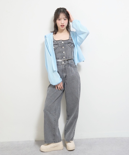 LOVETOXIC ワンピース 「LTXC」デニムパンツビスチェセットアップ