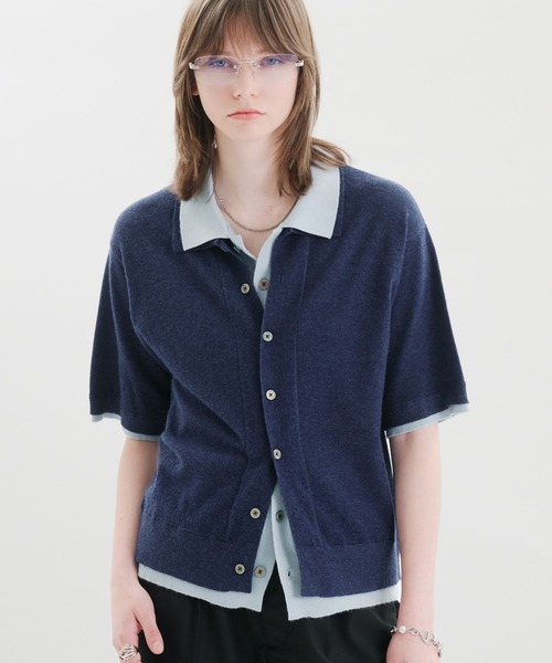 selle glant（セレグランテ） シャツ 半袖 LAYERED STYLE SUMMER KNIT