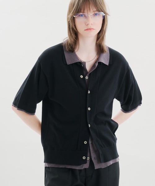 selle glant（セレグランテ） シャツ 半袖 LAYERED STYLE SUMMER KNIT