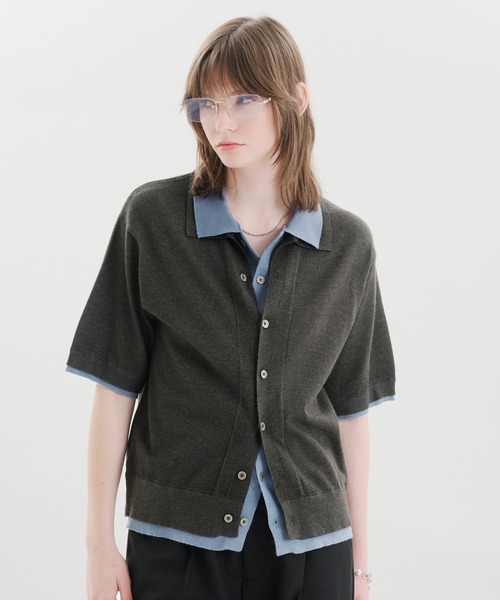 SELLE GLANT（セレグランテ） シャツ 半袖 LAYERED STYLE SUMMER KNIT