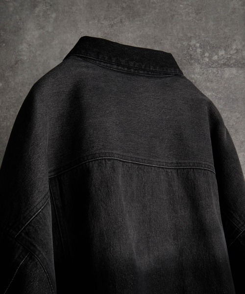 「ADRER」 デニムジャケット X-SMALL ブラック メンズ_画像6