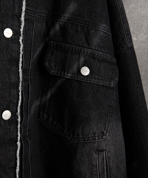 「ADRER」 デニムジャケット X-SMALL ブラック メンズ_画像8