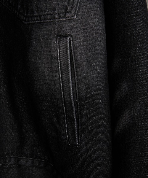 「ADRER」 デニムジャケット X-SMALL ブラック メンズ_画像9