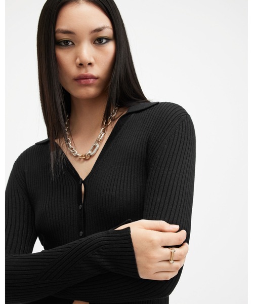 「ALLSAINTS」 カーディガン M ブラック レディース_4
