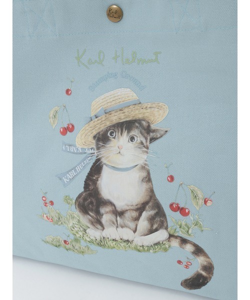 Karl Helmut トートバッグ さくらんぼの丘のねこプリント2WAYバッグ