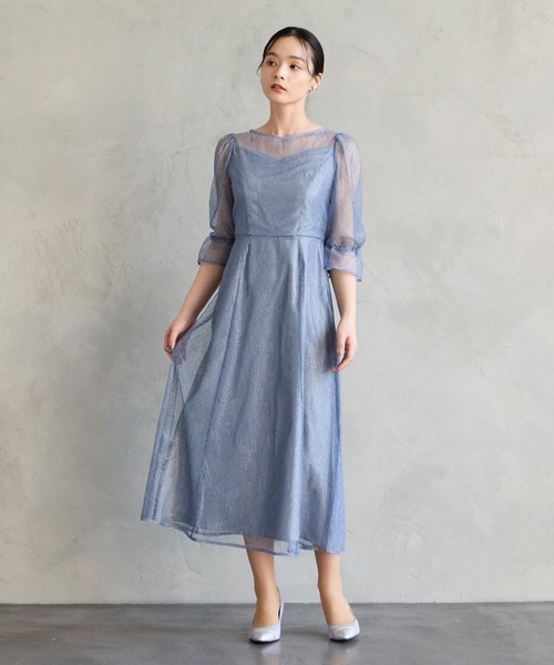 「AIMER」 長袖ワンピース MEDIUM ブラック レディース_画像5