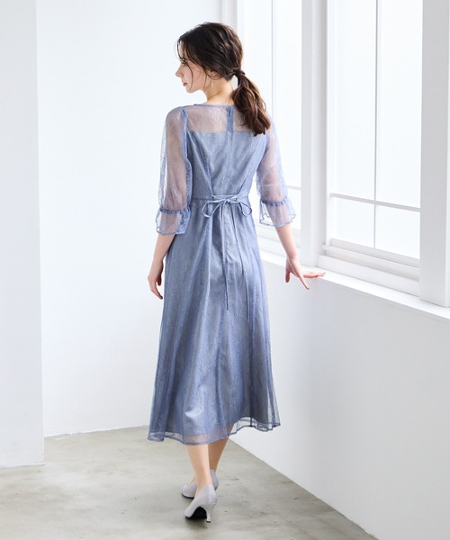 「AIMER」 長袖ワンピース MEDIUM ブラック レディース_画像8