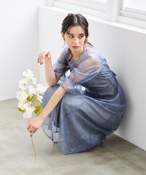 「AIMER」 長袖ワンピース MEDIUM ブラック レディース_画像9