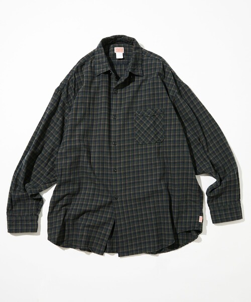 「HINSON」 長袖シャツ MEDIUM ネイビー メンズ_画像2