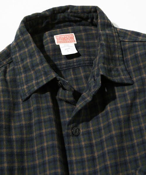 「HINSON」 長袖シャツ MEDIUM ネイビー メンズ_画像4