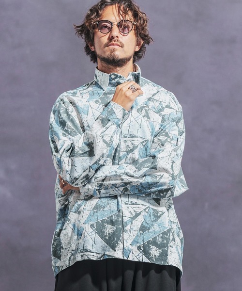 「Jih Nunc」 長袖シャツ M ブラウン メンズ_画像5