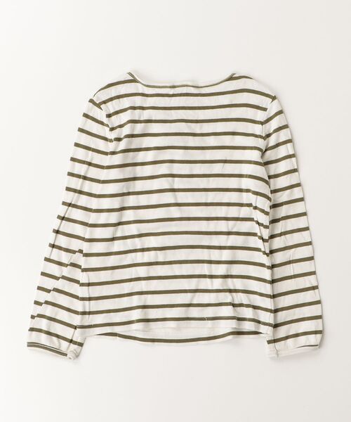 「PETIT BATEAU」 「KIDS」ボーダー柄長袖カットソー 116 ホワイト キッズ_画像2