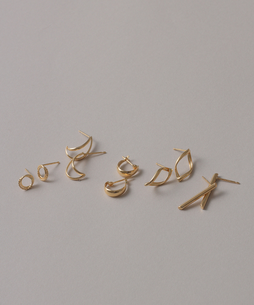ピアス ワイヤーラインピアス K18（両耳） レディースの画像