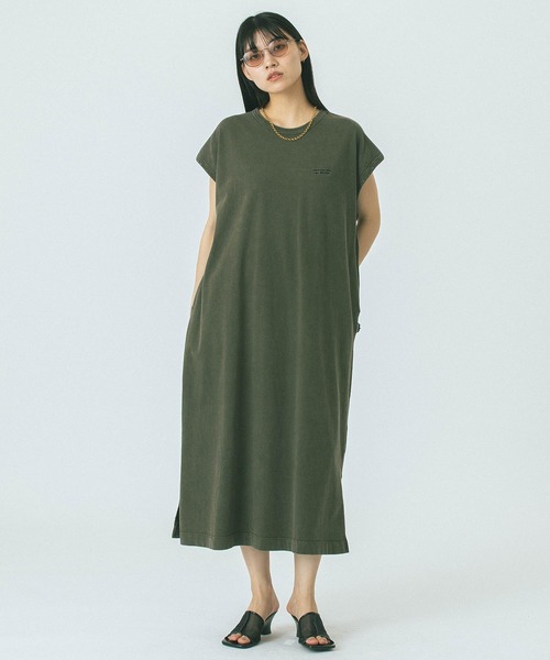 「THOUSAND MILE」 半袖ワンピース ONE SIZE バーガンディー レディース_画像3