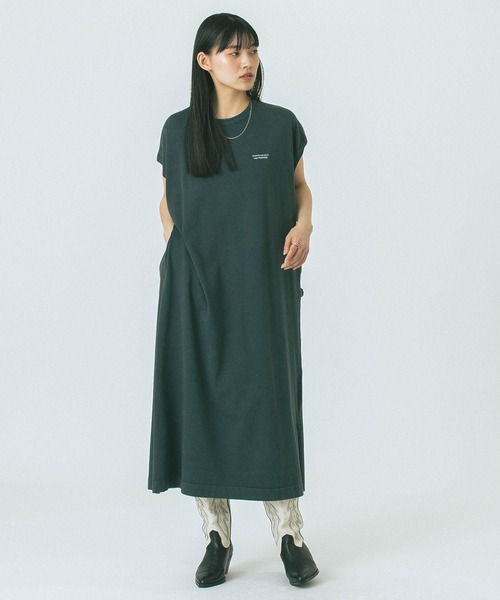 「THOUSAND MILE」 半袖ワンピース ONE SIZE バーガンディー レディース_画像8