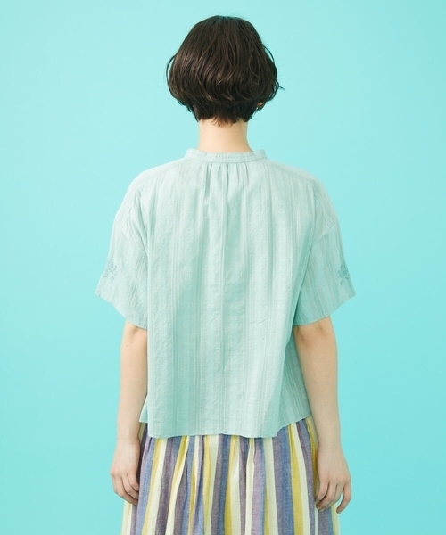 「Jocomomola」 半袖ブラウス 40 グリーン レディース_画像4