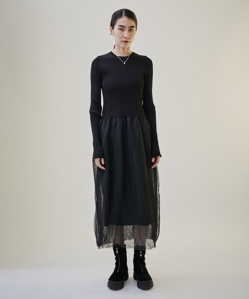 「SALON adam et rope'」 ドッキングワンピース FREE ブラック レディース_画像4