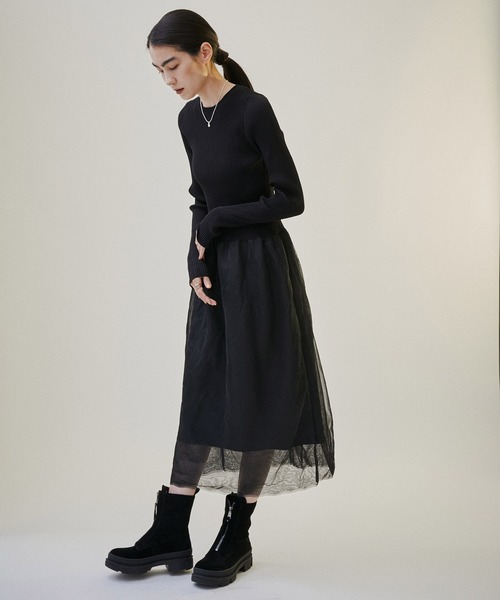 「SALON adam et rope'」 ドッキングワンピース FREE ブラック レディース_画像6