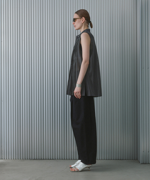 ブラウス シャツ Pleats Shirt / プリーツシャツ レディースの画像