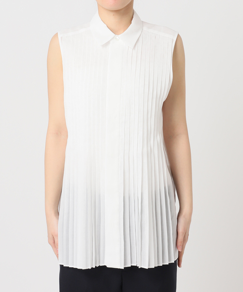 ブラウス シャツ Pleats Shirt / プリーツシャツ レディースの画像