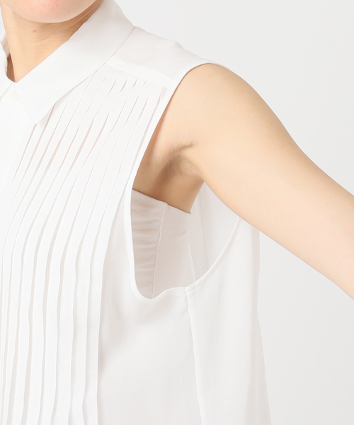 ブラウス シャツ Pleats Shirt / プリーツシャツ レディースの画像