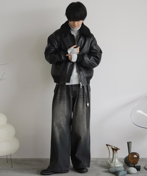 「WYM LIDNM」 デニムパンツ L インディゴブルー メンズ_画像9