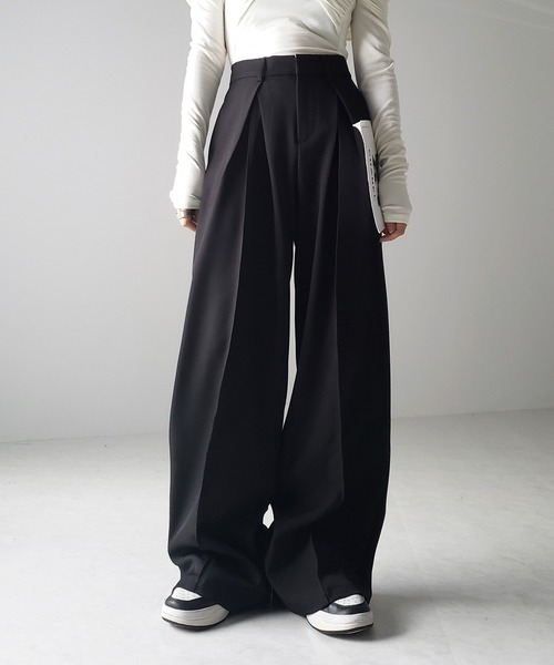 「me+em select」 パンツ MEDIUM グレー レディース_画像5