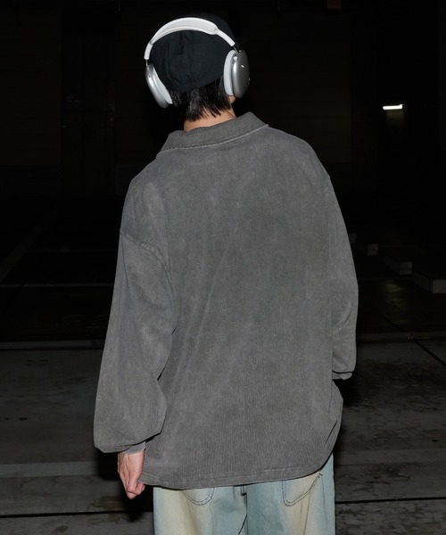 「Perushu」 長袖シャツ MEDIUM ネイビー メンズ_画像8