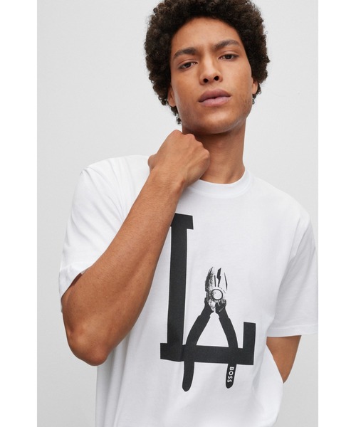 「BOSS」 半袖Tシャツ X-LARGE ブラック メンズ_画像7