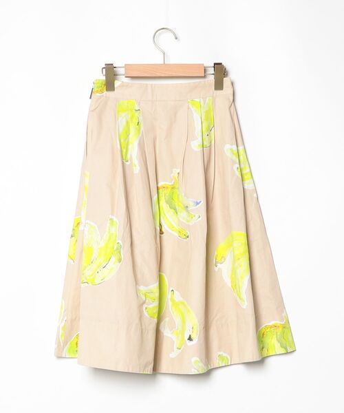 「MSGM」 花柄フレアスカート 38 イエロー レディース_画像2