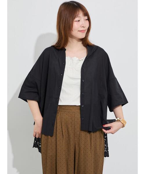 Samansa Mos2（サマンサモスモス） ブラウス シャツ 半袖 後ろレース